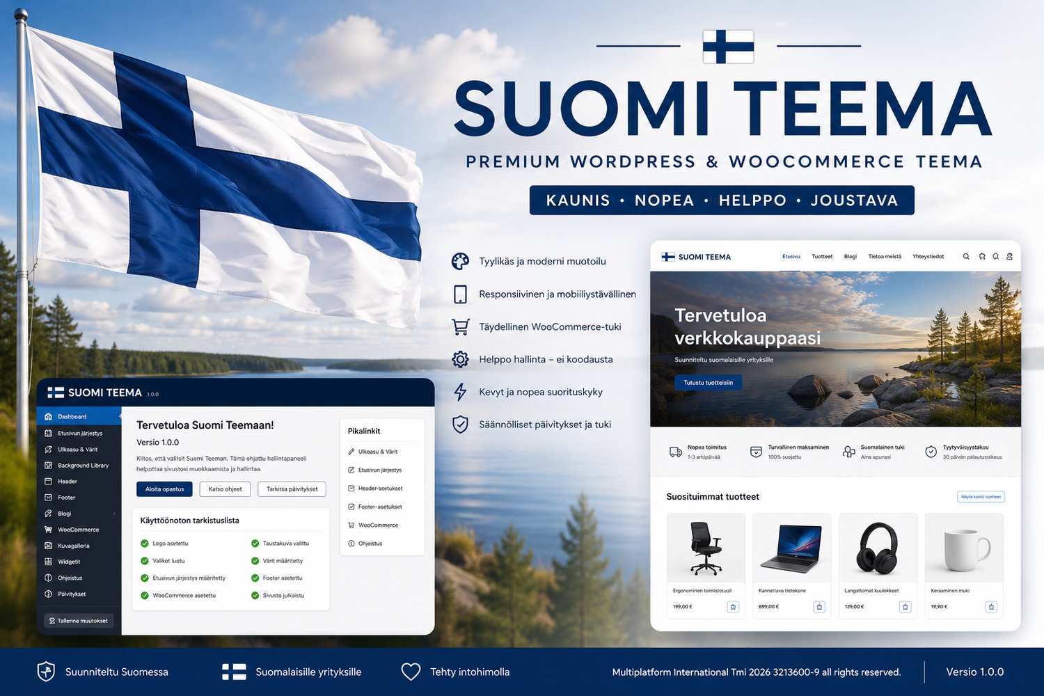 Suomi Teeman hallintanäkymä